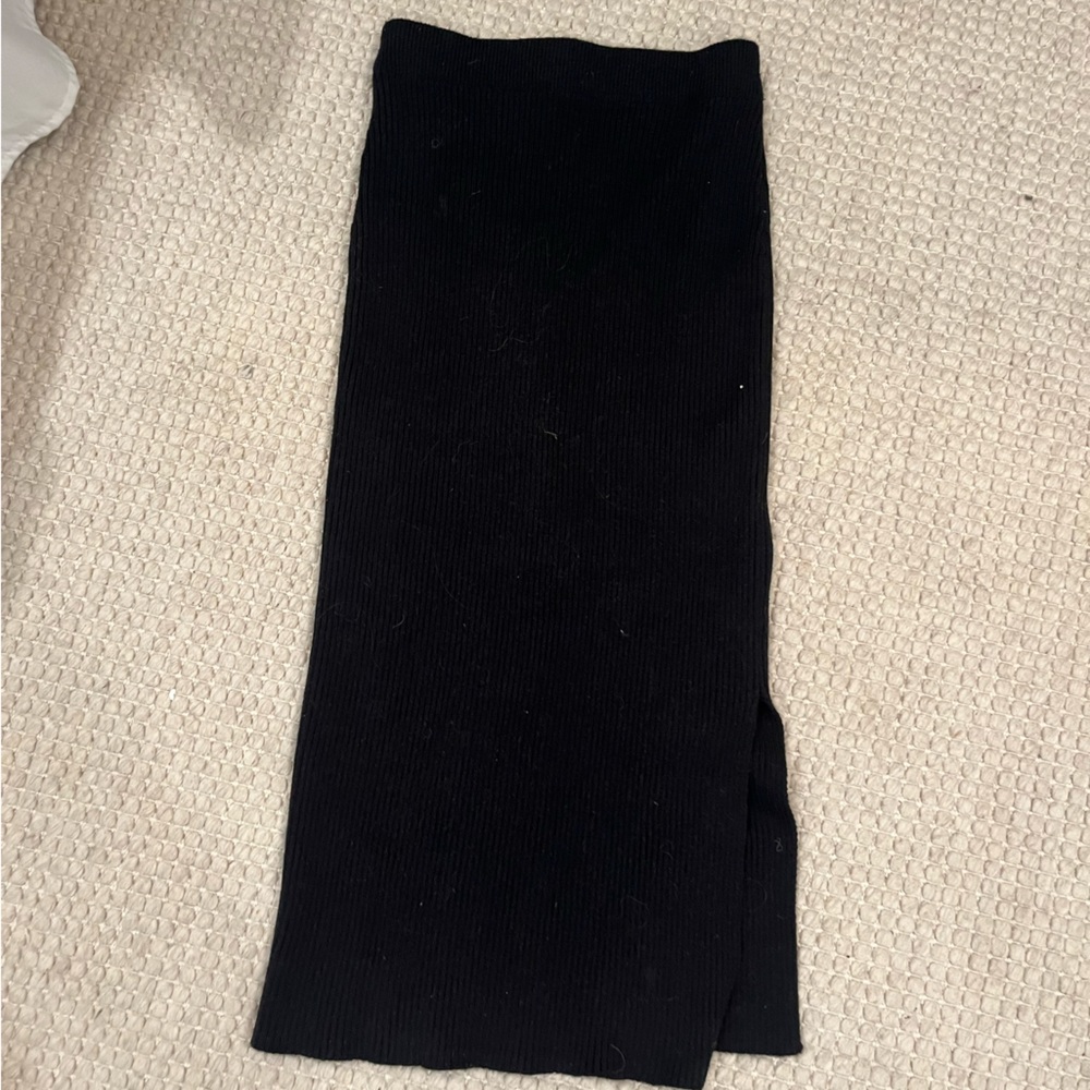 COPY - Double Zero Ribbed midi skirt.